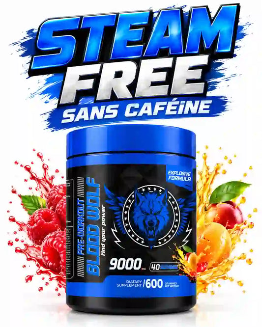 American Wolf Blood Wolf Pre-Workout 600 g Sans Caféine – Framboise & Cerise