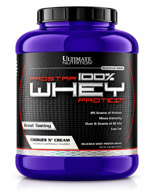 Ultimate Nutrition Prostar 100% Whey Protein 2,39 kg Cookies & Cream en Tunisie