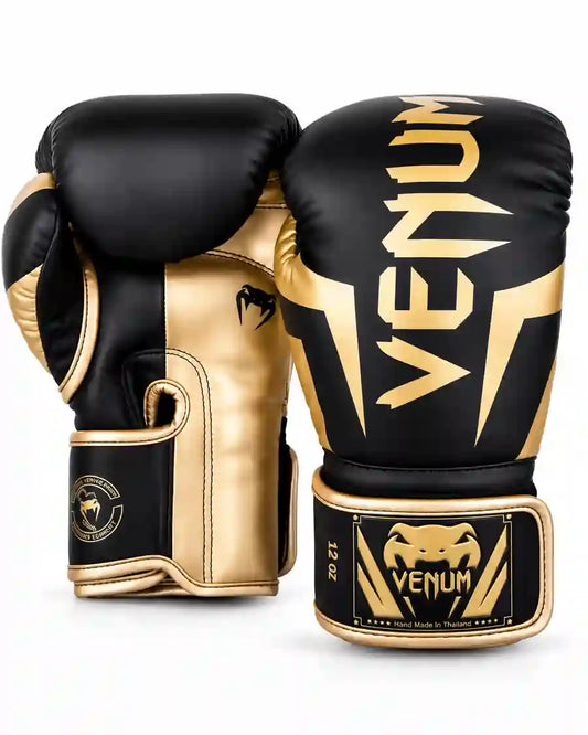 GANTS DE BOXE VENUM ELITE - NOIR / DORE